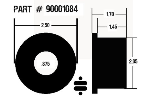 Ridetech 1.7in Wide Poly Bushing 7/8in ID thumbnail 2