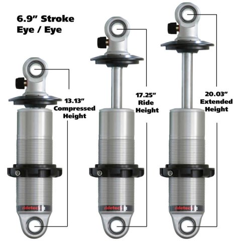 Ridetech HQ Series CoilOver Shock 6.9in Travel 2.5in Coil Eye/Eye Mounting 13.125in/20.025in thumbnail 3