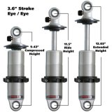 Ridetech HQ Series CoilOver Shock 3.6in Travel 2.5in Coil Eye/Eye Mounting 9.425inx13.025in thumbnail 1