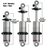 Ridetech HQ Series CoilOver Shock 3.6in Travel 2.5in Coil Eye/Eye Mounting 9.425inx13.025in thumbnail 3
