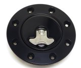 Ridetech 66-67 Chevy Nova Locking Gas Cap (Black Anodized) thumbnail 2