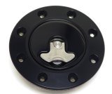 Ridetech 66-67 Chevy Nova Locking Gas Cap (Black Anodized) thumbnail 3