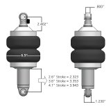 Ridetech HQ Series ShockWaves 4.1in Travel 6.5in dia Double Convoluted .625in Bearing/.625in Bearing thumbnail 4