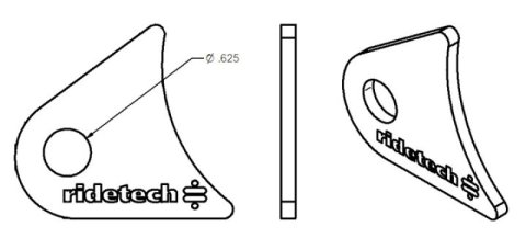 Ridetech Small Rear Axle Tab for Tri Link thumbnail 3