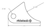 Ridetech Large Rear Axle Tab for Tri Link No Powdercoat thumbnail 3