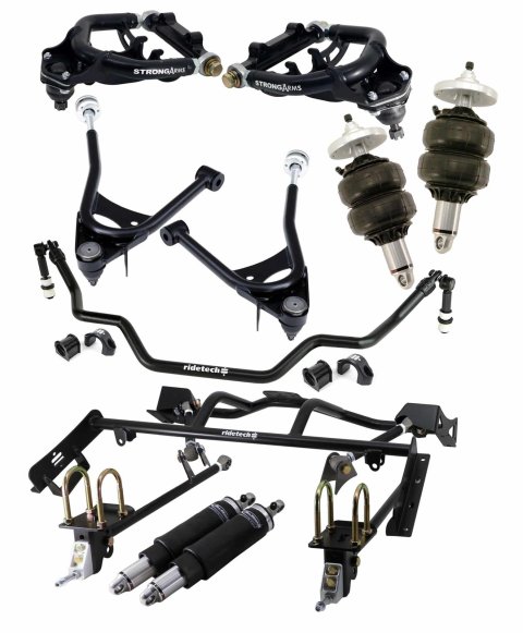 Ridetech 67-70 Ford Mustang Small Block HQ Air Suspension System (Control System Not Included) (Bundled Kit)