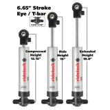 Ridetech HQ Series Shock Single Adjustable 6.65in Stroke Wide T-Bar/Eye Mounting 12.15in x 18.8in thumbnail 1