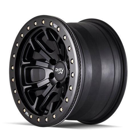 Dirty Life 9303 DT-1 17x9 / 5x139.7 BP / -38mm Offset / 108mm Hub Matte Black Wheel - Beadlock thumbnail 1
