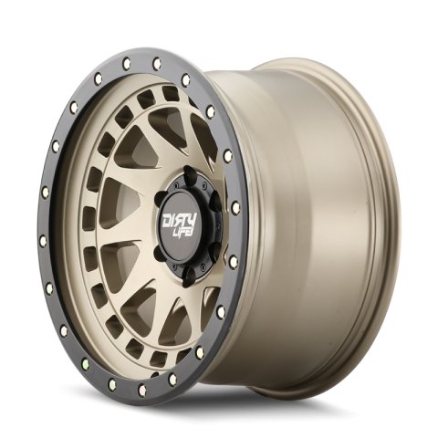 Dirty Life 9311 Enigma Pro 17x9/5x127 BP/-12mm Offset/71.5mm Hub Satin Gold Wheel - Beadlock thumbnail 3