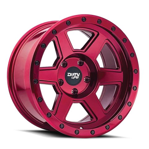 Dirty Life Compound 9315 20x10 / 8x165.1 BP / -25mm Offset / 125.2mm Hub Crimson Candy Red Wheel
