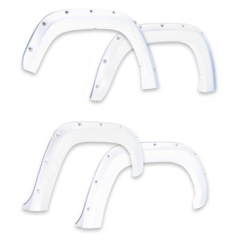 EGR Bolt-On Look Color Match Fender Flares 791574-GAZ Flares, Bolt On Look, ABS Plastic, Summit White, 2.00 in. Wide, Chevy, Silverado, Front and Rear, Set of 4 thumbnail 2