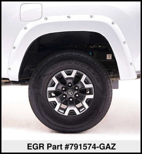 EGR Bolt-On Look Color Match Fender Flares 791574-GAZ Flares, Bolt On Look, ABS Plastic, Summit White, 2.00 in. Wide, Chevy, Silverado, Front and Rear, Set of 4 thumbnail 9