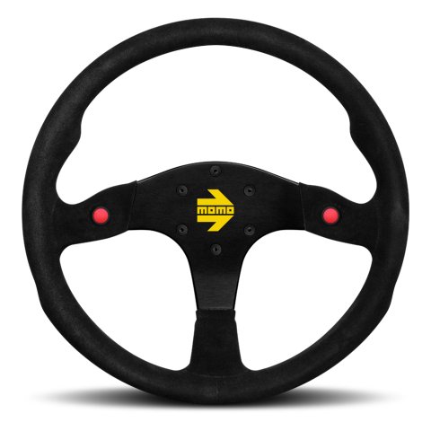 Momo MOD80 Steering Wheel 350 mm - Black Suede/Black Spokes thumbnail 4