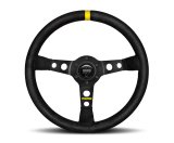 Momo MOD08 Steering Wheel 350 mm - Black Leather/Black Spokes/1 Stripe thumbnail 1