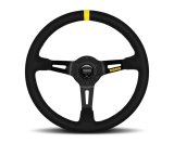 Momo MOD08 Steering Wheel 350 mm - Black Suede/Black Spokes/1 Stripe thumbnail 1