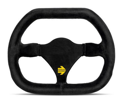 Momo MOD30 Buttons Steering Wheel 320 mm - Black Suede/Black Spokes/1 Stripe thumbnail 1