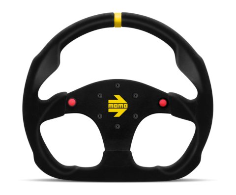 Momo MOD30 Buttons Steering Wheel 320 mm - Black Suede/Black Spokes/1 Stripe thumbnail 3