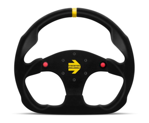 Momo MOD69 Steering Wheel 350 mm - Black Suede/Black Spokes thumbnail 1