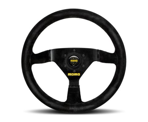 Momo MOD69 Steering Wheel 350 mm - Black Suede/Black Spokes thumbnail 3