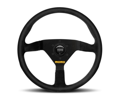 Momo Gotham Steering Wheel 350 mm - Black Leather/Black Spokes thumbnail 1