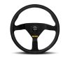 Momo Gotham Steering Wheel 350 mm - Black Leather/Black Spokes thumbnail 2