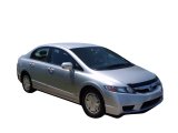 AVS 06-10 Honda Civic Aeroskin Low Profile Acrylic Hood Shield - Smoke thumbnail 1