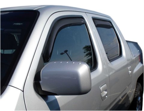AVS 06-14 Honda Ridgeline Ventvisor In-Channel Front & Rear Window Deflectors 4pc - Smoke thumbnail 2