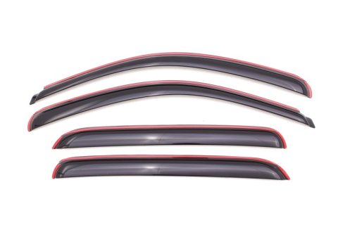 AVS 07-13 Chevy Avalanche Ventvisor In-Channel Front & Rear Window Deflectors 4pc - Smoke thumbnail 4