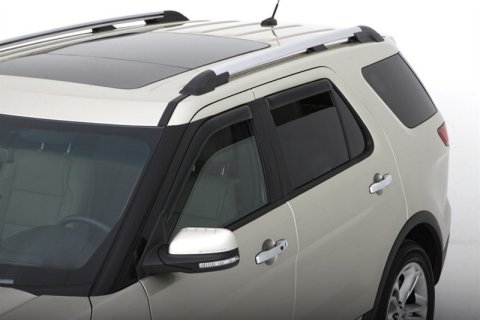 AVS 11-18 Ford Explorer Ventvisor In-Channel Front & Rear Window Deflectors 4pc - Smoke thumbnail 3