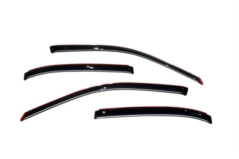 AVS 01-05 Honda Civic Ventvisor In-Channel Front & Rear Window Deflectors 4pc - Smoke thumbnail 1