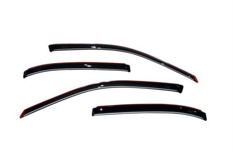 AVS 01-05 Honda Civic Ventvisor In-Channel Front & Rear Window Deflectors 4pc - Smoke thumbnail 2