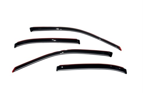 AVS 01-05 Honda Civic Ventvisor In-Channel Front & Rear Window Deflectors 4pc - Smoke thumbnail 3