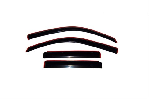 AVS 02-06 Chevy Trailblazer EXT Ventvisor In-Channel Front & Rear Window Deflectors 4pc - Smoke thumbnail 2