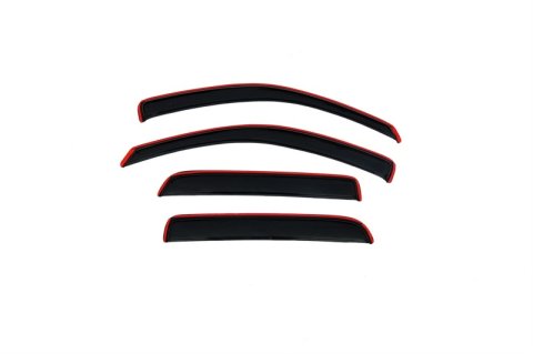 AVS 05-11 Dodge Dakota Quad Cab Ventvisor In-Channel Front & Rear Window Deflectors 4pc - Smoke thumbnail 3