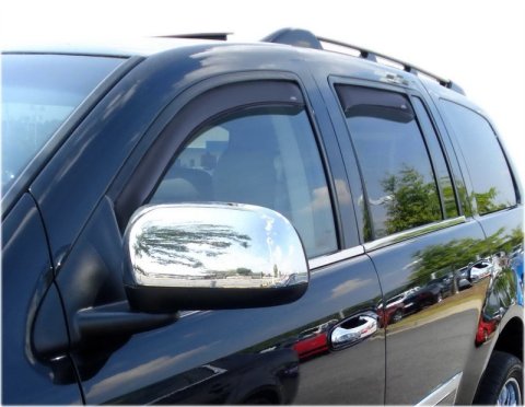AVS 07-10 Chrysler Aspen Ventvisor In-Channel Front & Rear Window Deflectors 4pc - Smoke thumbnail 1