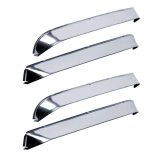AVS 87-91 Ford LTD Crown Victoria Ventshade Front & Rear Window Deflectors 4pc - Stainless thumbnail 4