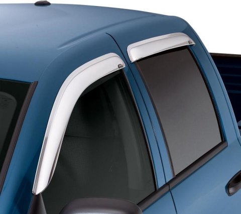 AVS 07-16 GMC Acadia Ventvisor Outside Mount Front & Rear Window Deflectors 4pc - Chrome thumbnail 6