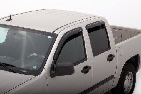 AVS 04-12 Chevy Colorado Crew Cab Ventvisor Outside Mount Window Deflectors 4pc - Smoke thumbnail 5