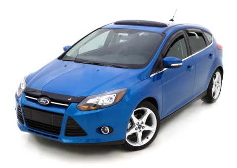 AVS 12-18 Ford Focus Ventvisor Outside Mount Window Deflectors 4pc - Smoke thumbnail 4