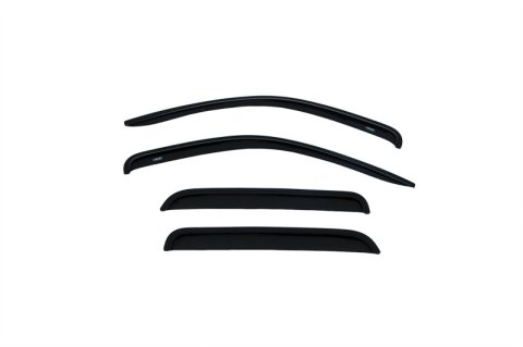 AVS 05-11 Dodge Dakota Quad Cab Ventvisor Outside Mount Window Deflectors 4pc - Smoke thumbnail 1