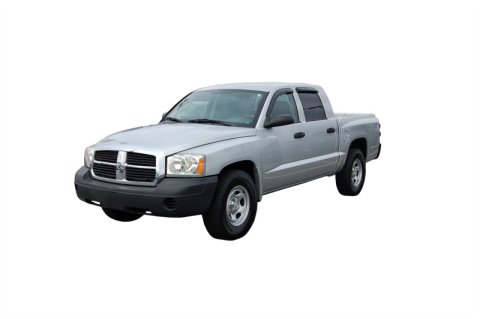 AVS 05-11 Dodge Dakota Quad Cab Ventvisor Outside Mount Window Deflectors 4pc - Smoke thumbnail 4