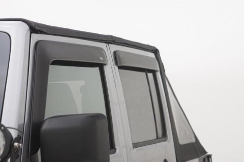 AVS 07-18 Jeep Wrangler (2 Door) Ventvisor & Aeroskin Deflector Combo Kit - Matte Black thumbnail 4