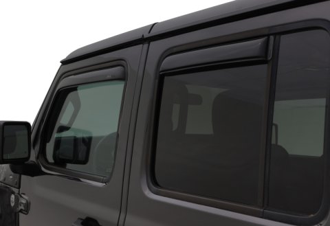 AVS 2018 Jeep Wrangler Unlimited (4-Door) Ventvisor In-Channel Window Deflectors 4pc - Smoke thumbnail 2