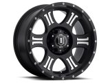 ICON Shield 20x9 8x170 0mm Offset 5in BS 125.2mm Bore Satin Black/Machined Wheel thumbnail 1
