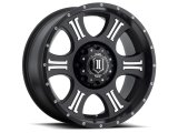 ICON Shield 20x9 8x180 12mm Offset 5.5in BS 125.2mm Bore Satin Black/Machined Wheel thumbnail 2