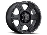 ICON Shield 20x9 8x180 12mm Offset 5.5in BS 125.2mm Bore Satin Black Wheel thumbnail 1