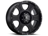ICON Shield 20x9 8x180 12mm Offset 5.5in BS 125.2mm Bore Satin Black Wheel thumbnail 2