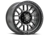 ICON Alpha 17x8.5 6x135 6mm Offset 5in BS 87.1mm Bore Titanium Wheel thumbnail 2