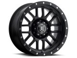 ICON Alpha 17x8.5 5x5 0mm Offset 4.75in BS 71.5mm Bore Satin Black Wheel thumbnail 1