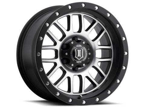 ICON Alpha 20x9 5x150 16mm Offset 5.625in BS 110.1mm Bore Satin Black/Milled Windows Wheel thumbnail 3